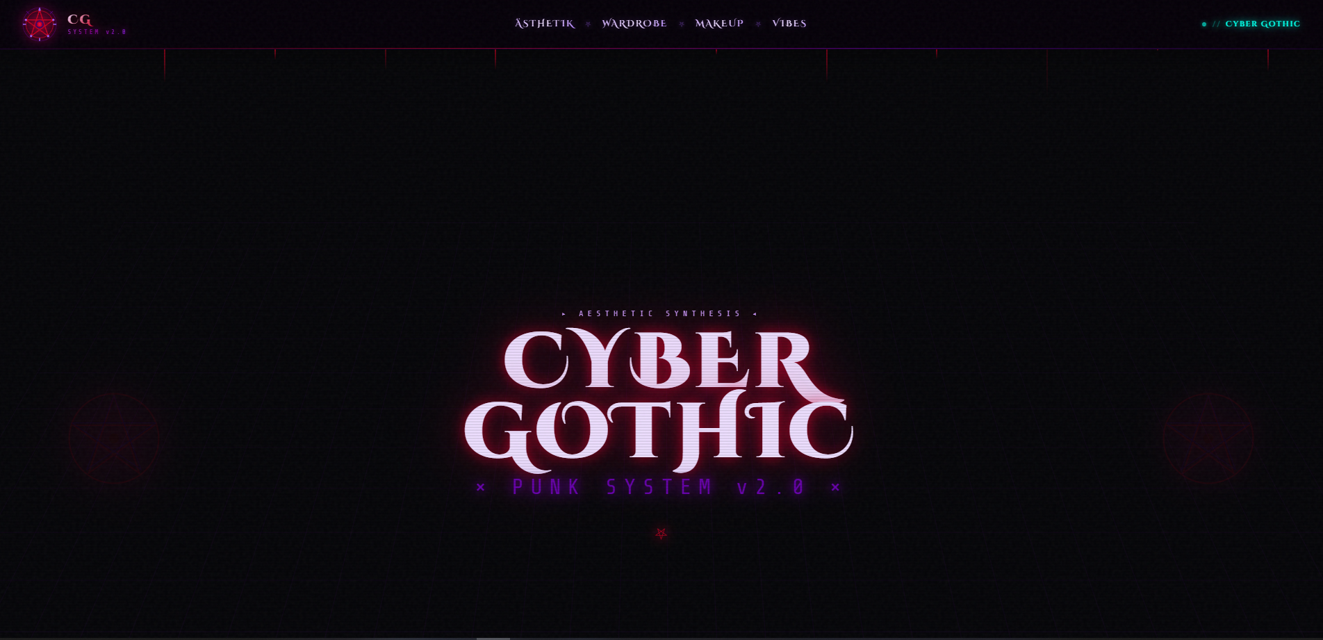 Cyber Gothic Langingpage